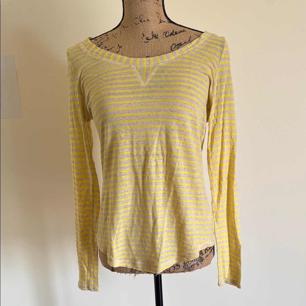 Yellow Striped Women's Top